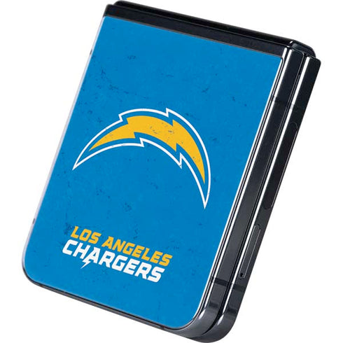 NFL Los Angeles Chargers - Alternate Distressed Galaxy Z Flip5 5G Skin