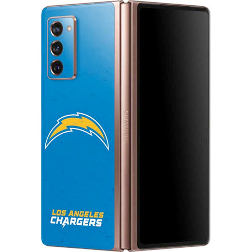 NFL Los Angeles Chargers - Alternate Distressed Galaxy Z Fold2 5G Skin