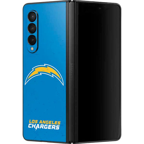 NFL Los Angeles Chargers - Alternate Distressed Galaxy Z Fold3 5G Skin