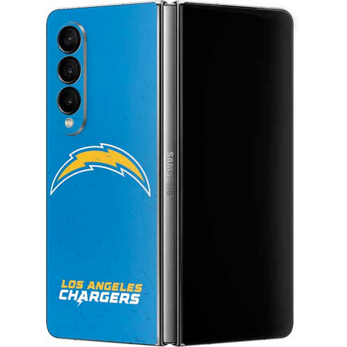 NFL Los Angeles Chargers - Alternate Distressed Galaxy Z Fold4 5G Skin