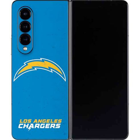 NFL Los Angeles Chargers - Alternate Distressed Galaxy Z Fold4 5G Skin