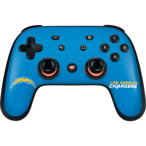 NFL Los Angeles Chargers - Alternate Distressed Google Stadia Controller Skin