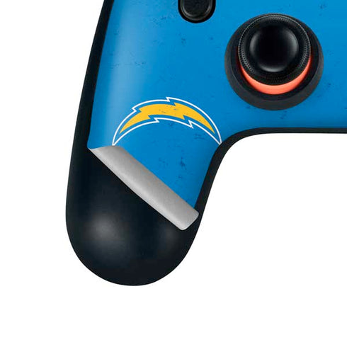 NFL Los Angeles Chargers - Alternate Distressed Google Stadia Controller Skin