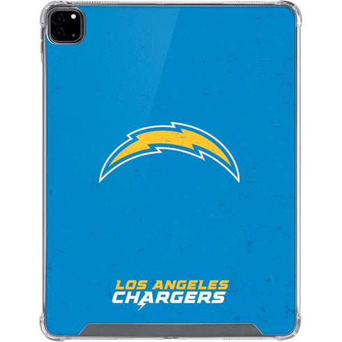NFL Los Angeles Chargers - Alternate Distressed iPad Pro 12.9in (2020) Clear Case