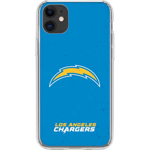 NFL Los Angeles Chargers - Alternate Distressed iPhone 11 Clear Case