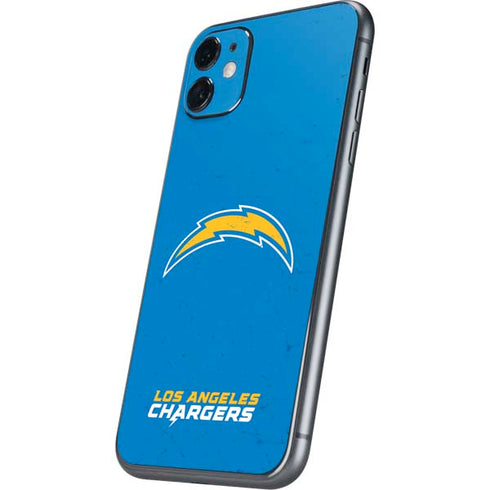 NFL Los Angeles Chargers - Alternate Distressed iPhone 11 Skin