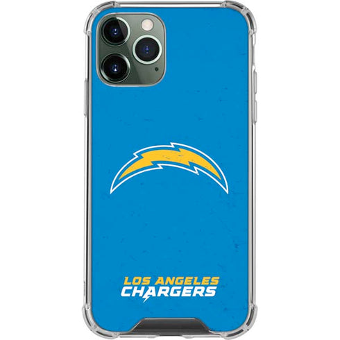NFL Los Angeles Chargers - Alternate Distressed iPhone 12 Pro Clear Case