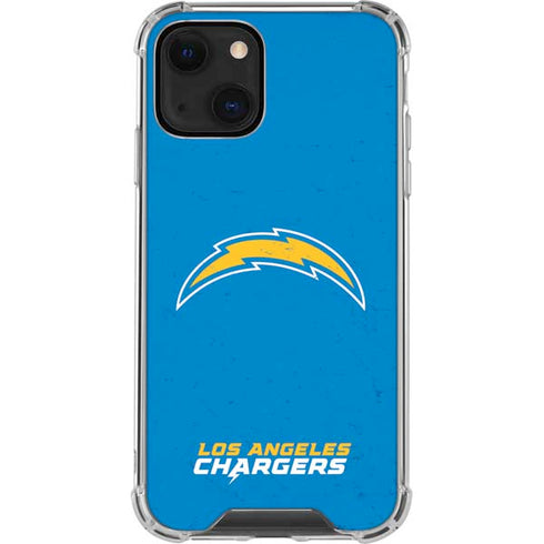 NFL Los Angeles Chargers - Alternate Distressed iPhone 14 Plus Clear Case
