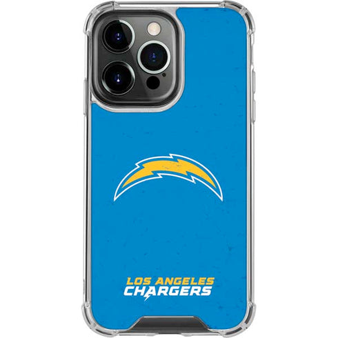 NFL Los Angeles Chargers - Alternate Distressed iPhone 15 Pro Clear Case