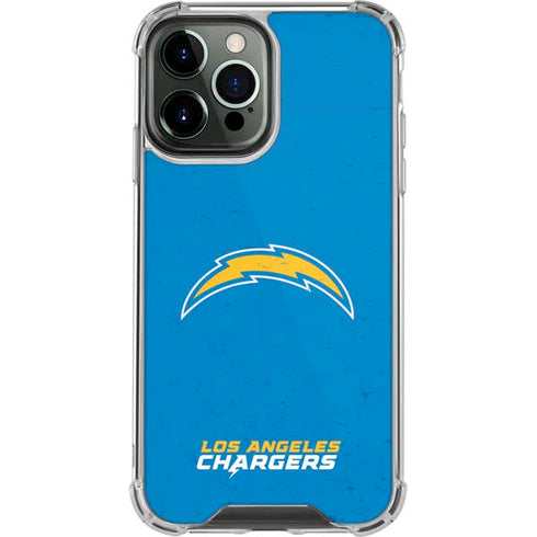 NFL Los Angeles Chargers - Alternate Distressed iPhone 14 Pro Max Clear Case