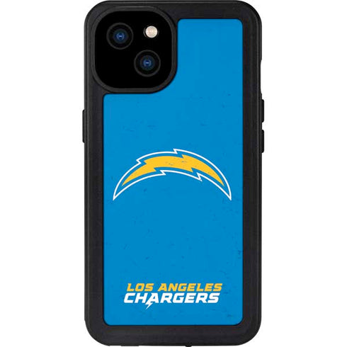 NFL Los Angeles Chargers - Alternate Distressed iPhone 15 Plus Waterproof Case