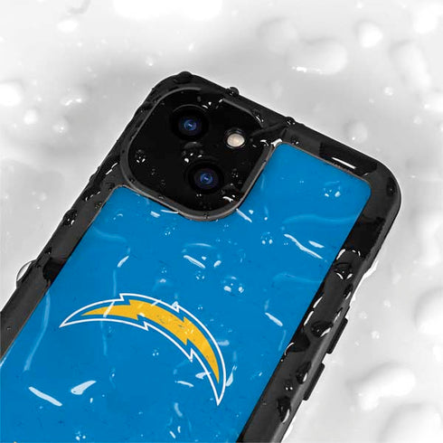 NFL Los Angeles Chargers - Alternate Distressed iPhone 15 Plus Waterproof Case