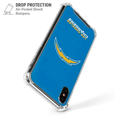 NFL Los Angeles Chargers - Alternate Distressed iPhone XS Max Clear Case