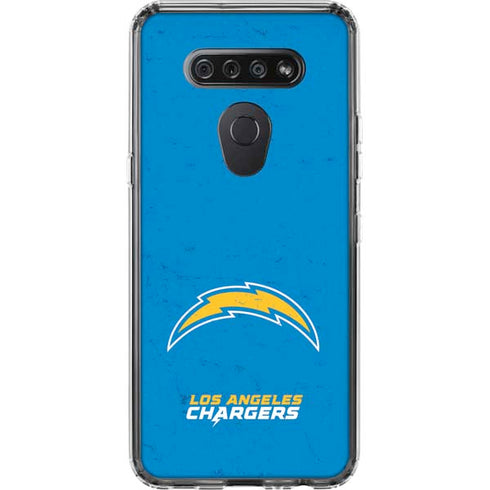 NFL Los Angeles Chargers - Alternate Distressed LG K51/Q51 Clear Case