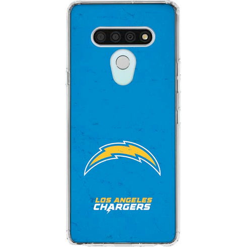 NFL Los Angeles Chargers - Alternate Distressed LG Stylo 6 Clear Case