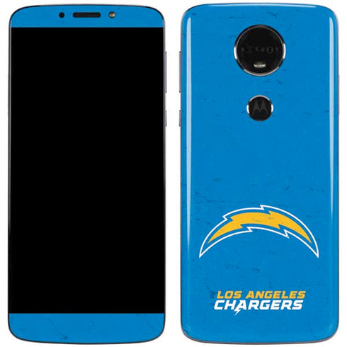 NFL Los Angeles Chargers - Alternate Distressed Moto E5 Plus Skin