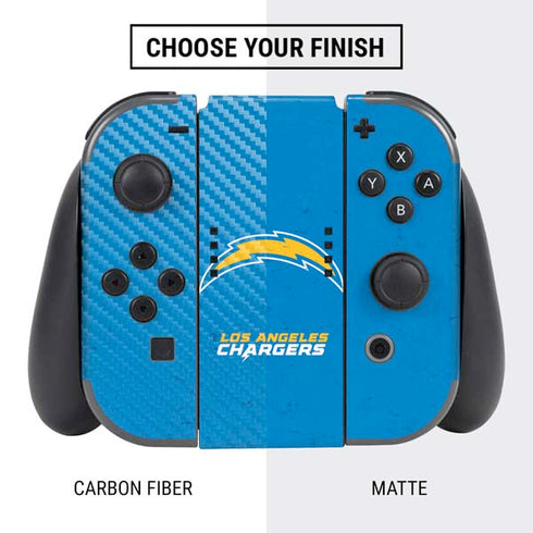 NFL Los Angeles Chargers - Alternate Distressed Nintendo Switch Bundle Skin