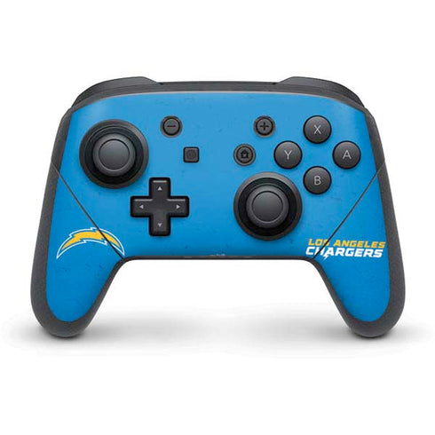 NFL Los Angeles Chargers - Alternate Distressed Nintendo Switch Pro Controller Skin