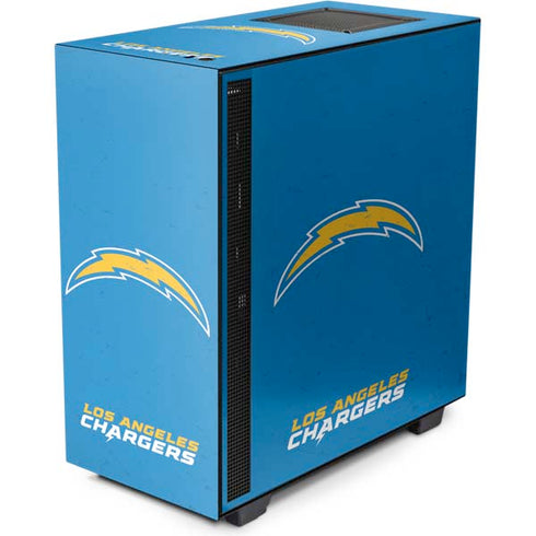 NFL Los Angeles Chargers - Alternate Distressed NZXT H510 Compact ATX Mid-Tower Case Skin