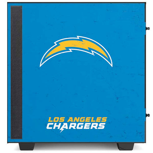 NFL Los Angeles Chargers - Alternate Distressed NZXT H510 Compact ATX Mid-Tower Case Skin