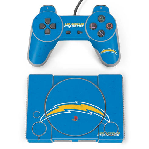 NFL Los Angeles Chargers - Alternate Distressed PlayStation Classic Bundle Skin