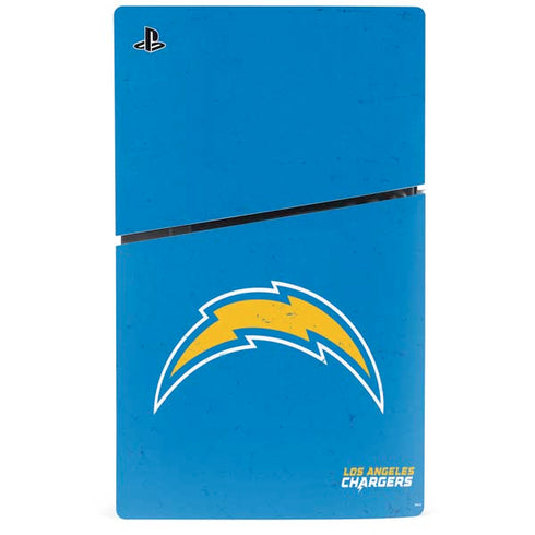 NFL Los Angeles Chargers - Alternate Distressed PS5 Slim Disk Bundle Skin
