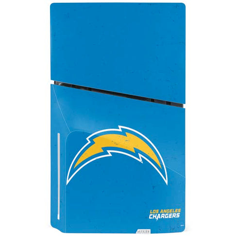NFL Los Angeles Chargers - Alternate Distressed PS5 Slim Disk Console Skin