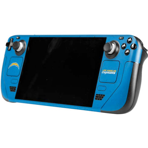 NFL Los Angeles Chargers - Alternate Distressed Steam Deck Handheld Gaming Computer Skin