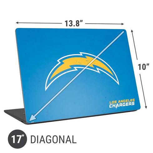 NFL Los Angeles Chargers - Alternate Distressed Universal Laptop 17in (13.8 x 10in) Skin