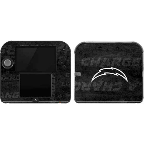 NFL Los Angeles Chargers Black & White Nintendo 2DS Skin