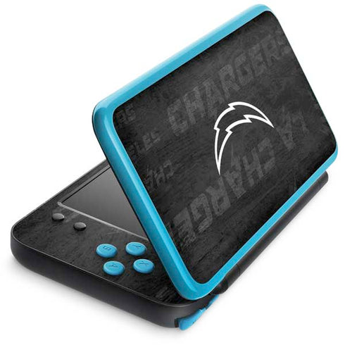 NFL Los Angeles Chargers Black & White Nintendo 2DS XL (2017) Skin