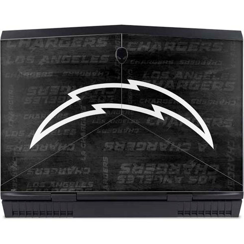 NFL Los Angeles Chargers Black & White Dell Alienware Skin