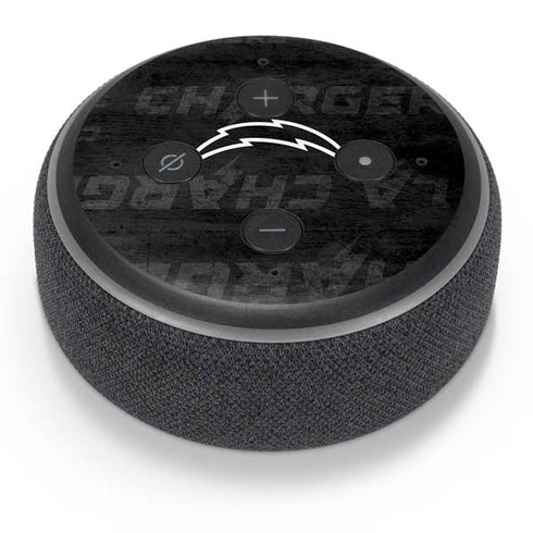 NFL Los Angeles Chargers Black & White Amazon Echo Dot Skin