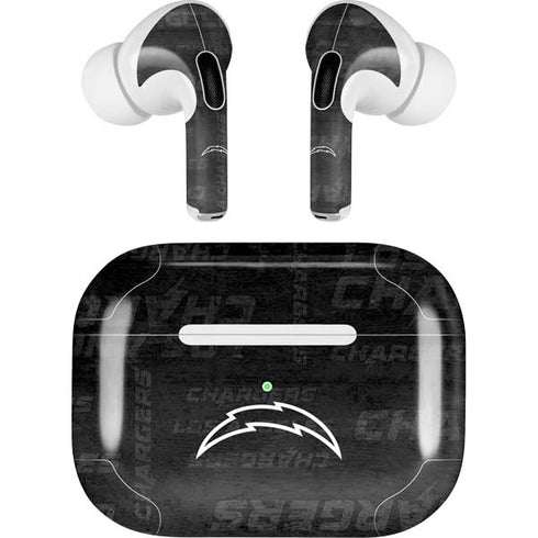 NFL Los Angeles Chargers Black & White Apple AirPods Pro Skin