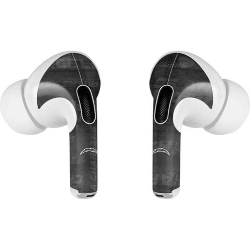 NFL Los Angeles Chargers Black & White Apple AirPods Pro Skin