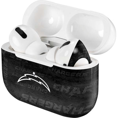 NFL Los Angeles Chargers Black & White Apple AirPods Pro Skin