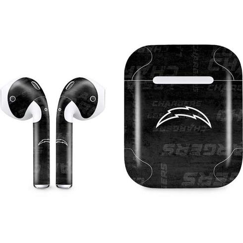 NFL Los Angeles Chargers Black & White Apple AirPods Skin
