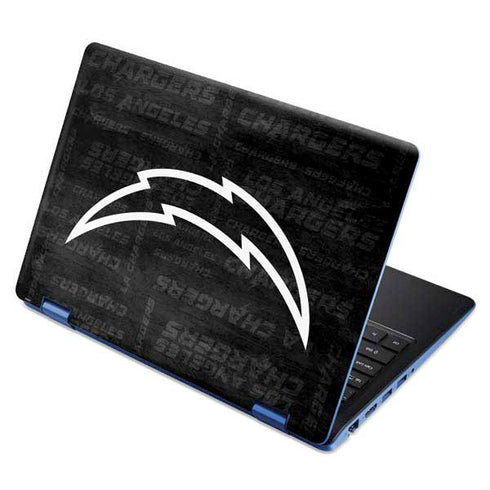 NFL Los Angeles Chargers Black & White Aspire R11 11.6in Skin