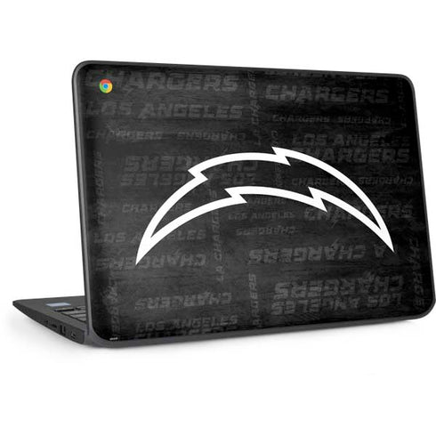 NFL Los Angeles Chargers Black & White HP Chromebook Skin