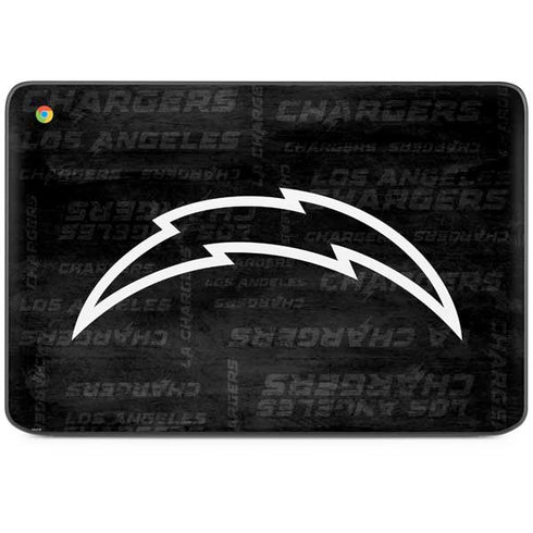 NFL Los Angeles Chargers Black & White HP Chromebook Skin