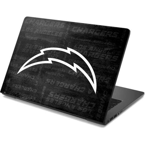 NFL Los Angeles Chargers Black & White Dell Chromebook Skin
