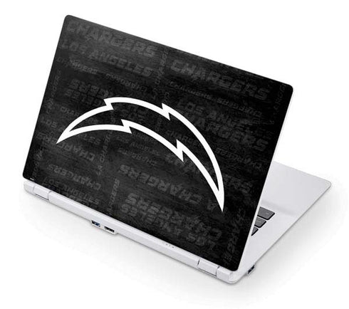 NFL Los Angeles Chargers Black & White Acer Chromebook Skin