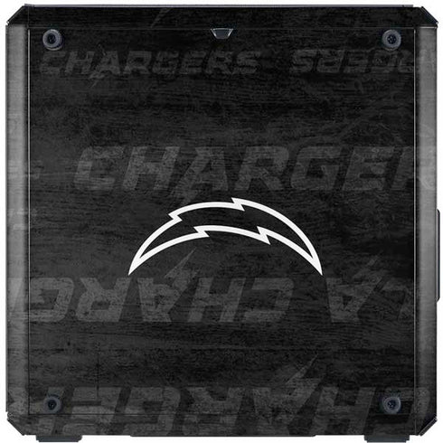 NFL Los Angeles Chargers Black & White Cooler Master MasterBox Q300L Mini Tower Skin