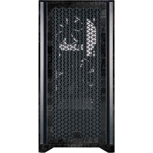 NFL Los Angeles Chargers Black & White Corsair 4000D Tempered Glass Mid-Tower ATX Case Skin