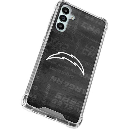 NFL Los Angeles Chargers Black & White Galaxy A14 5G Clear Case