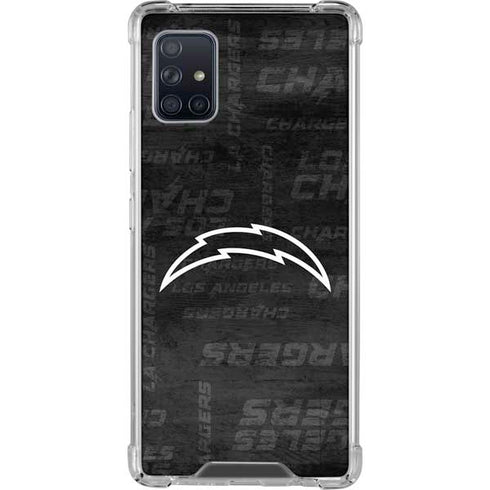 NFL Los Angeles Chargers Black & White Galaxy A51 5G Clear Case