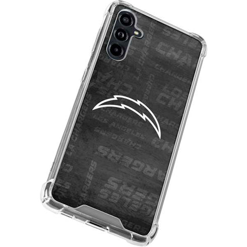 NFL Los Angeles Chargers Black & White Galaxy A54 5G Clear Case