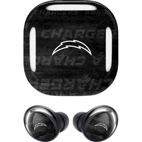 NFL Los Angeles Chargers Black & White Galaxy Buds Pro Skin