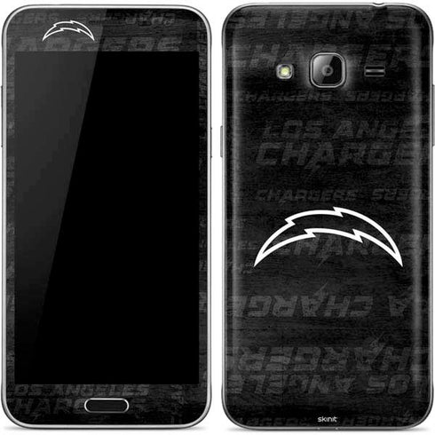 NFL Los Angeles Chargers Black & White Galaxy J3 Skin