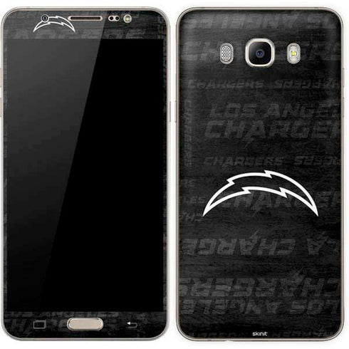 NFL Los Angeles Chargers Black & White Galaxy J7 Skin